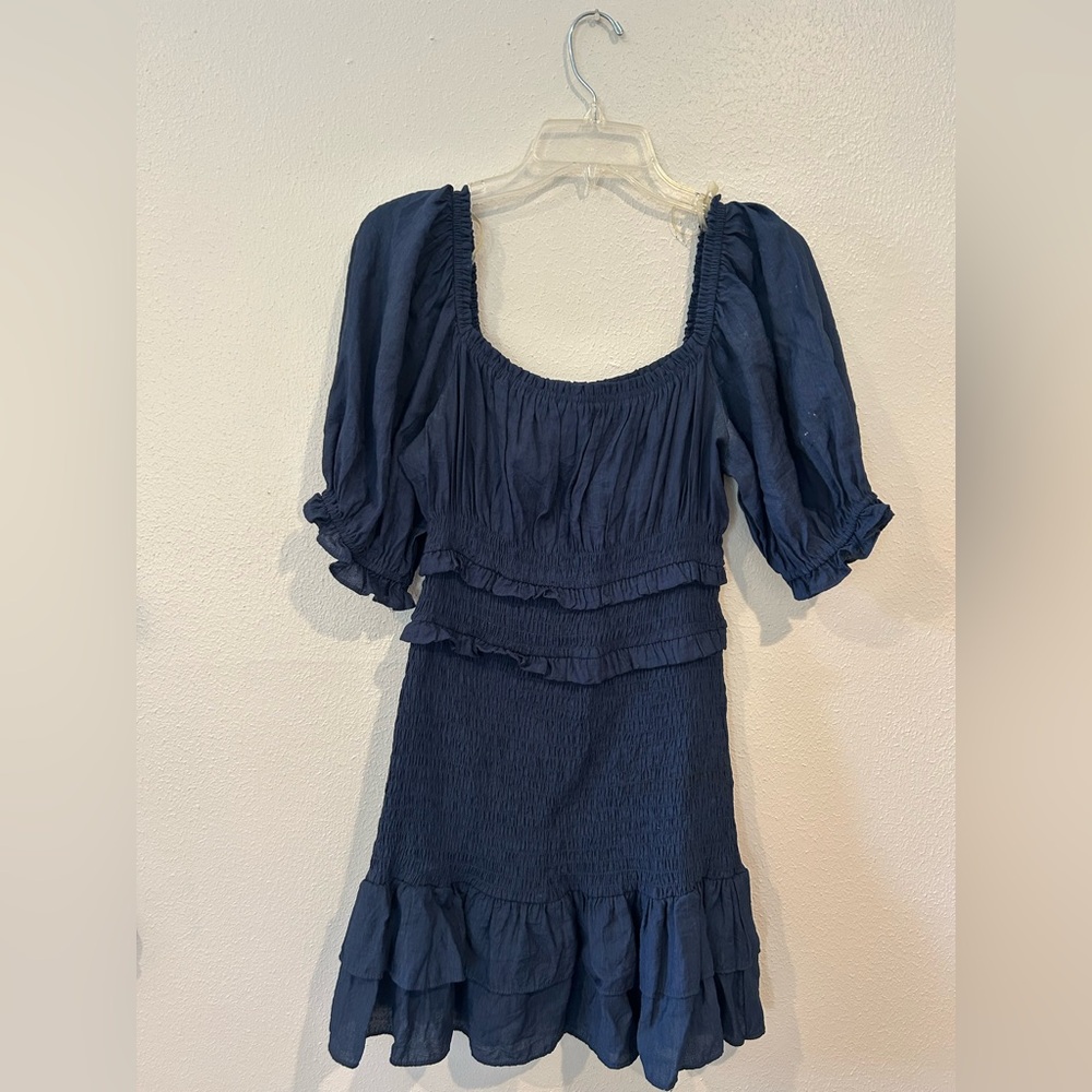 The Impeccable Pig Navy Long Sleeve Dress